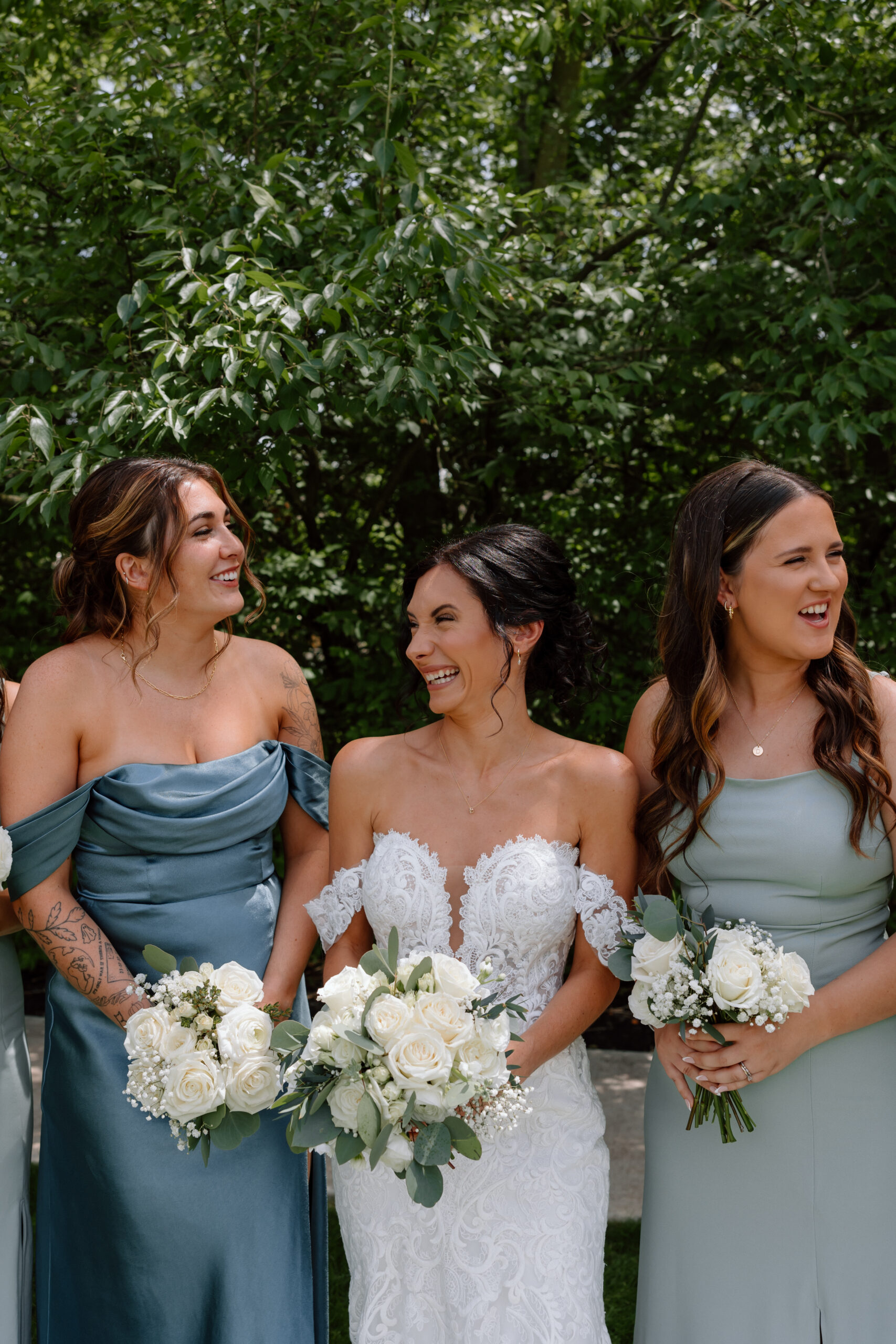 Bride with Bridesmaid at Watersedge wedding venue in Columbus, Ohio