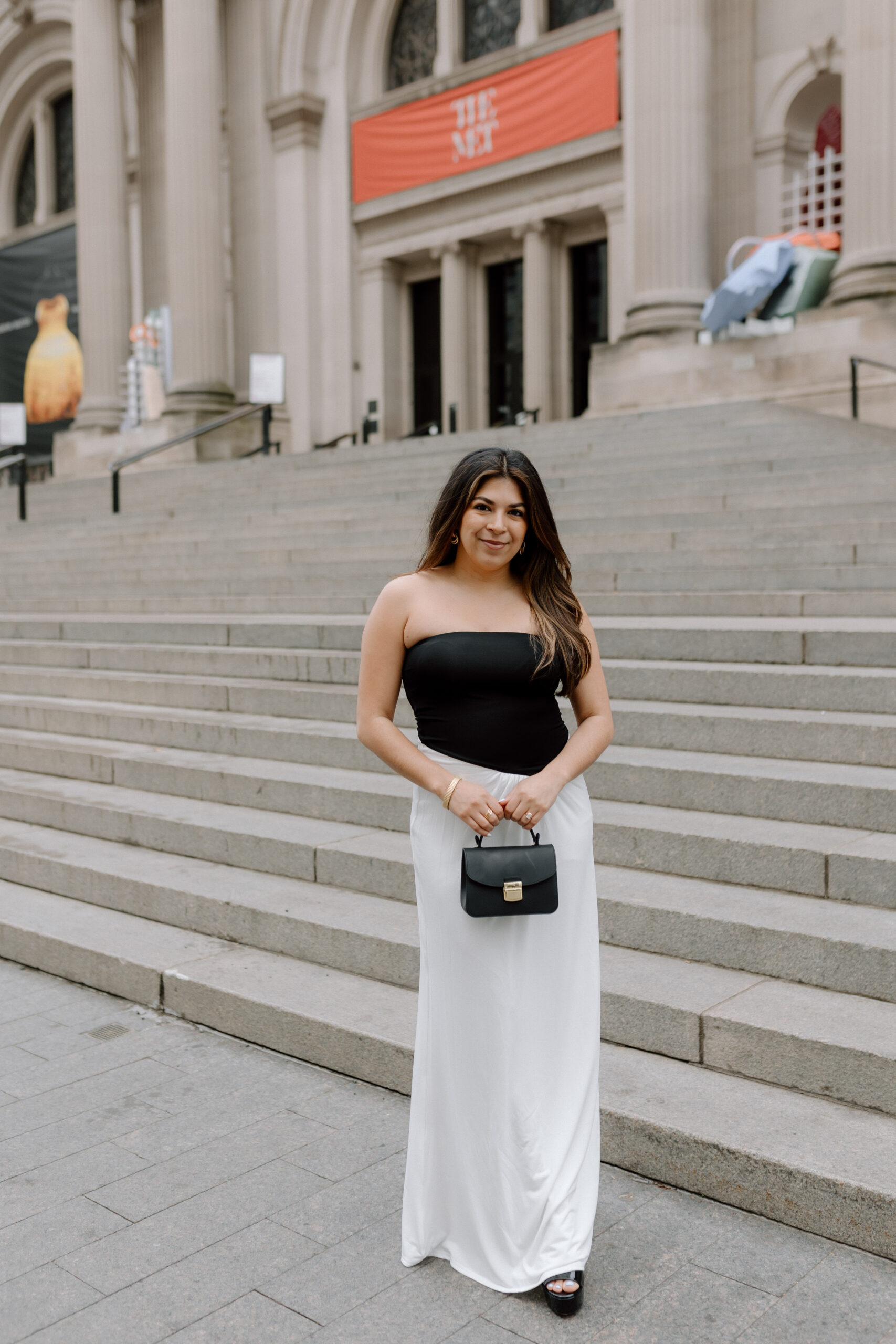 New York Engagement Session on The Met steps in New York City, NY. Central Park Engagement Session. New York Wedding Photographer.