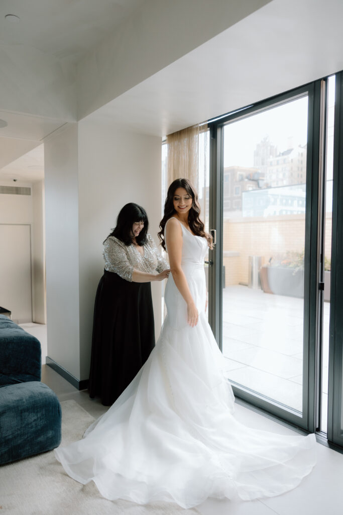 Bride and Groom in downtown Detroit, MI at Book Tower with Anthology Events, Detroit Wedding Photography