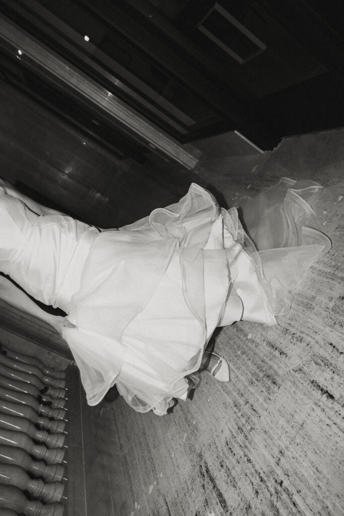 Bride and Groom in downtown Detroit, MI at Book Tower with Anthology Events, Detroit Wedding Photography