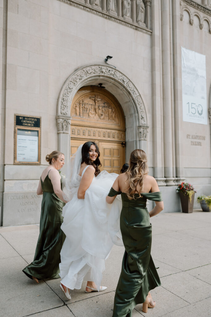 Bride and Groom in downtown Detroit, MI at Book Tower with Anthology Events, Detroit Wedding Photography