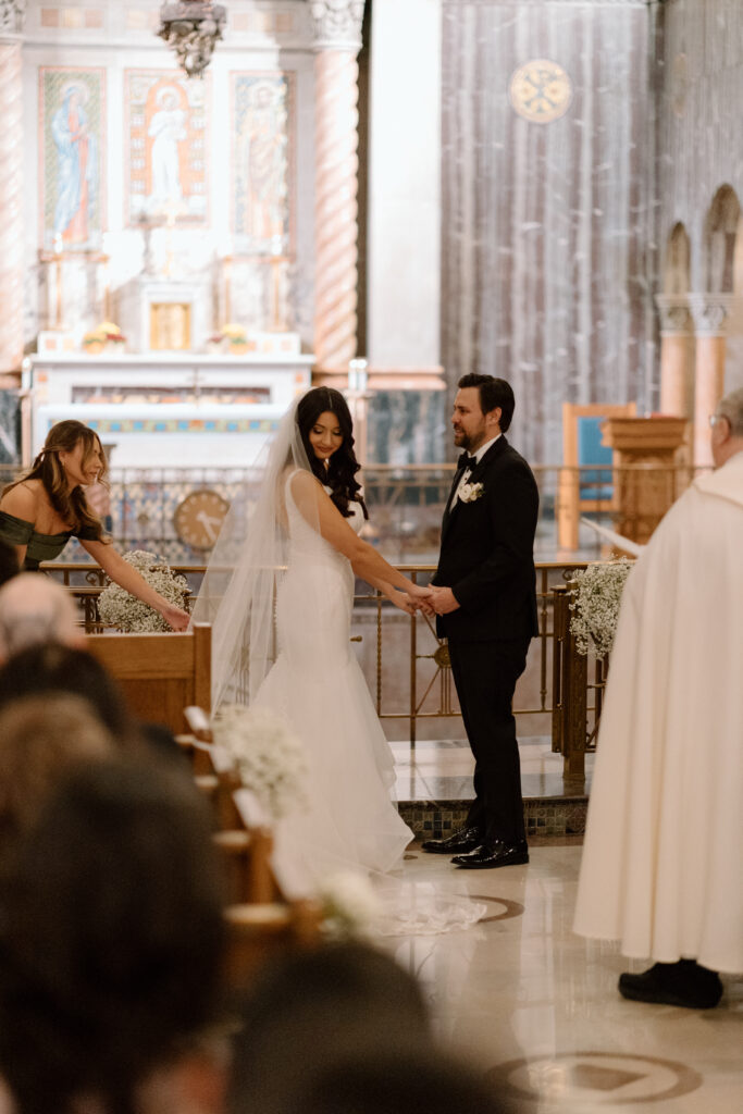 Bride and Groom in downtown Detroit, MI at Book Tower with Anthology Events, Detroit Wedding Photography