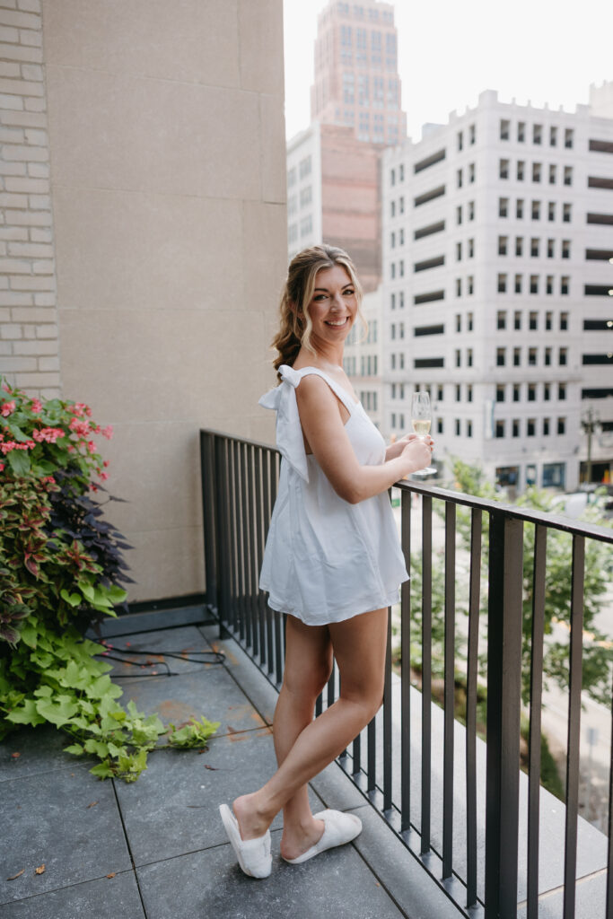 Bride and Groom at the Shinola Hotel, Detroit Wedding Photography