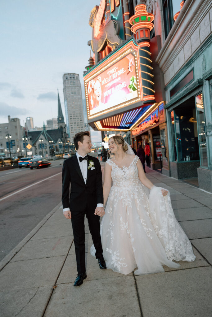 Bride and Groom at the Colony Club, Detroit Wedding Photography