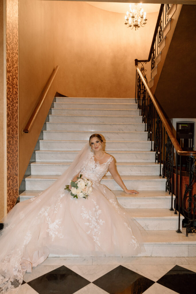 Bride and Groom at the Colony Club, Detroit Wedding Photography