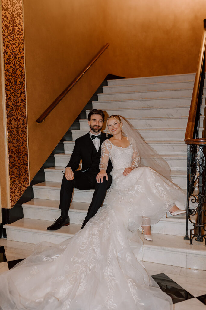 Bride and Groom at the Colony Club, Detroit Wedding Photography