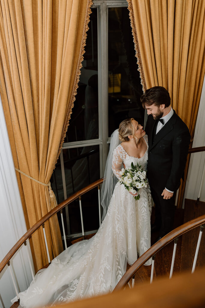 Bride and Groom at the Colony Club, Detroit Wedding Photography