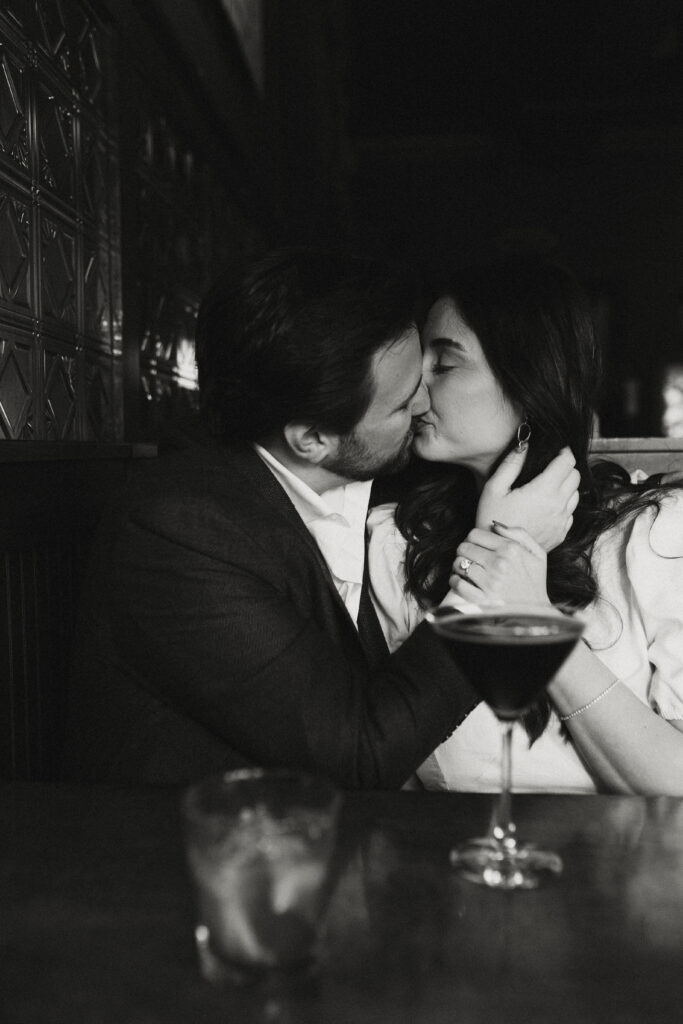 Couple during their engagement session at the Griffin in Birmingham