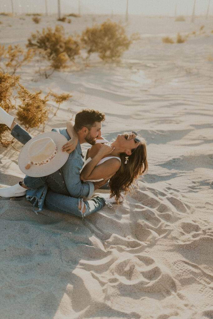 Couple during their session in Palm Springs CA